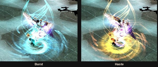 Los buffs de la Rune Wizard Burst y Haste