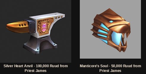The Silver Heart Anvil and Manticore's Soul