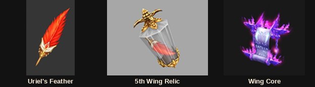 Uriel's Feather, 5th Wing Relic và Wing Core