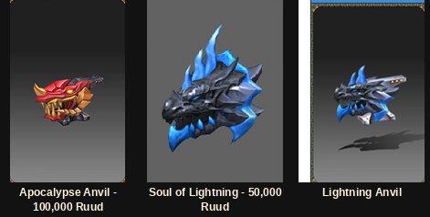 Apocalypse Anvil, Soul of Lightning và Lightning Anvil