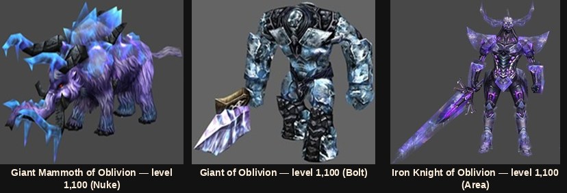 Giant Mammoth, Giant và Iron Knight of Oblivion trong Mu Online Season 21