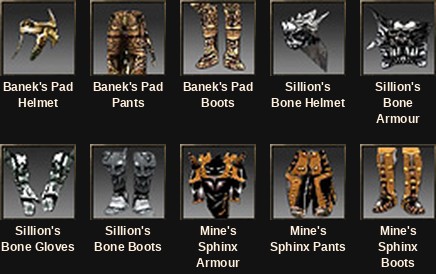 The three Dark Wizard and Magic Gladiator set items added in Mu Online Season 5