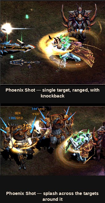 Skill vũ khí Phoenix Shot trong Mu Online Season 6