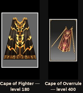 Cape of Fighter và Cape of Overrule dành cho Rage Fighter