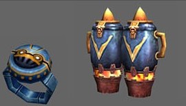 Robot Knight ring and the jet booster that replaces wings