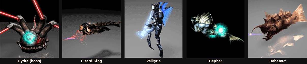 Potwory Atlans w Mu Online: Hydra, Lizard King, Valkyrie, Bephar i Bahamut