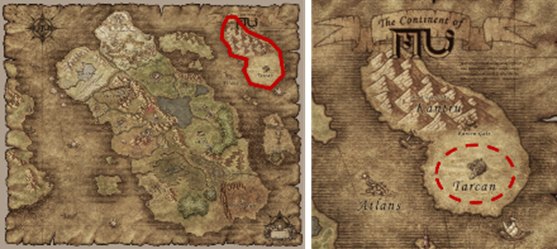 Mapa-múndi mostrando onde fica Feria no deserto de Tarkan