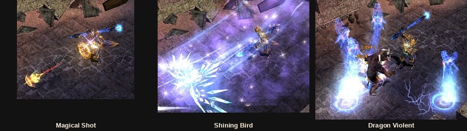 Magical Shot, Shining Bird e Dragon Violent