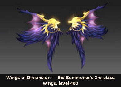 Wings of Dimension pentru clasa a 3-a a Summonerului în Mu Online