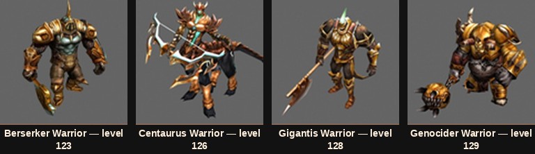 Cei patru monștri Warrior adăugați în Kanturu Ruins în Mu Online Season 5