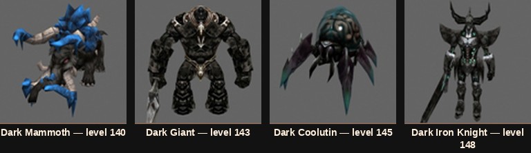 Cei patru monștri Dark adăugați în Raklion în Mu Online Season 5