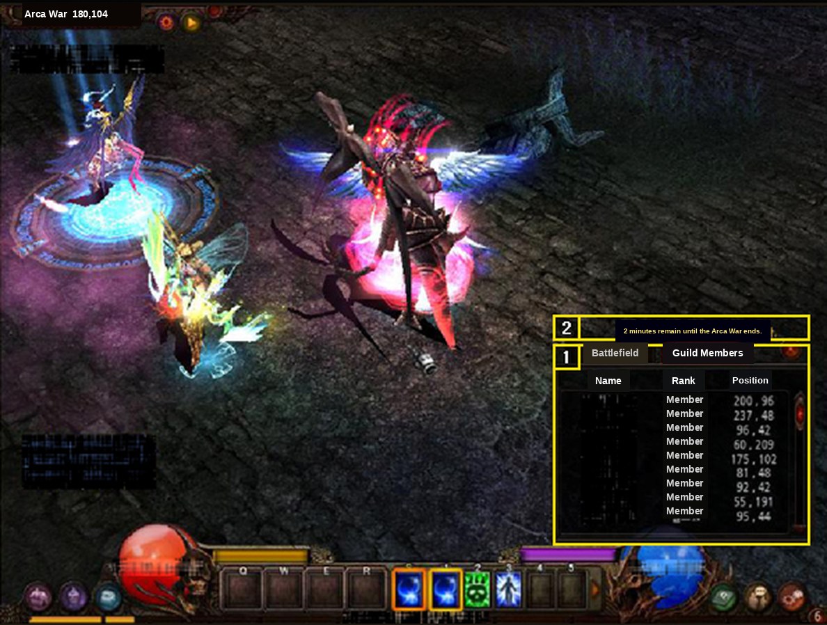 Noua interfață de progres Arca War pe harta Acheron în Mu Online