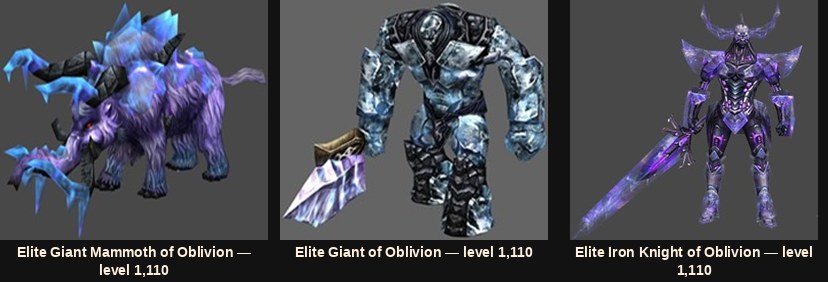 Элитные монстры Rakion of Oblivion 1,110 уровня