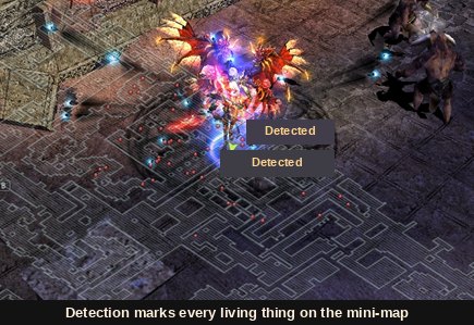 Yakındaki canavarları mini haritada işaretleyen Detection