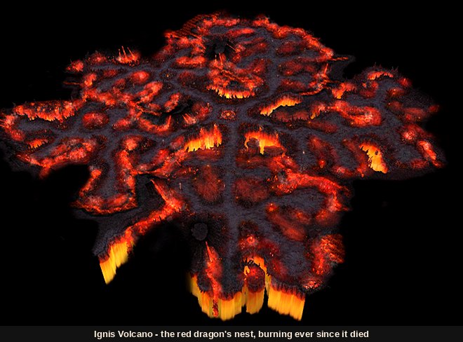 The Ignis Volcano map