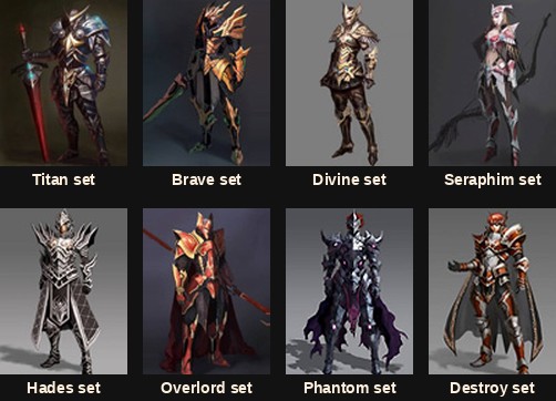The eight socket armour sets added in Mu Online Season 4